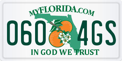 FL license plate 0604GS