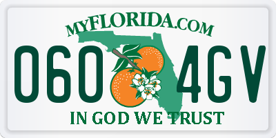 FL license plate 0604GV
