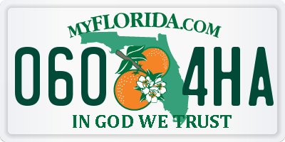 FL license plate 0604HA