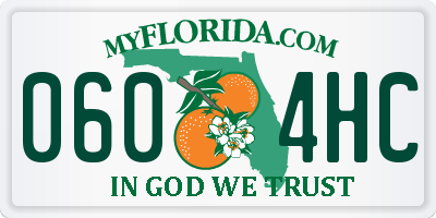 FL license plate 0604HC