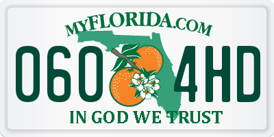 FL license plate 0604HD