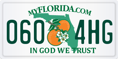 FL license plate 0604HG