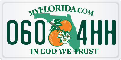 FL license plate 0604HH