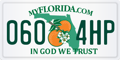 FL license plate 0604HP