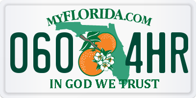 FL license plate 0604HR