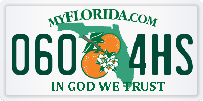FL license plate 0604HS