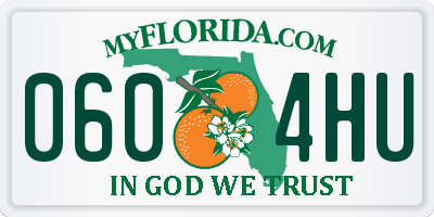 FL license plate 0604HU