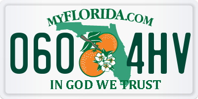 FL license plate 0604HV