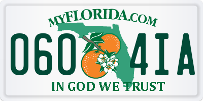 FL license plate 0604IA