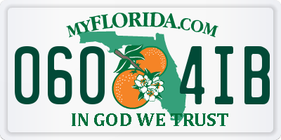FL license plate 0604IB