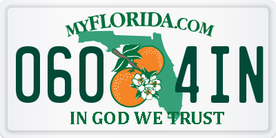 FL license plate 0604IN