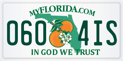 FL license plate 0604IS