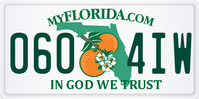 FL license plate 0604IW