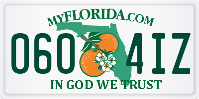 FL license plate 0604IZ