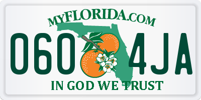 FL license plate 0604JA