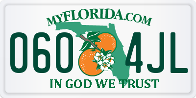FL license plate 0604JL