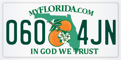FL license plate 0604JN