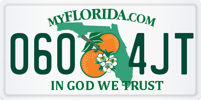 FL license plate 0604JT
