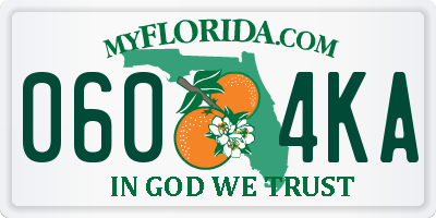 FL license plate 0604KA