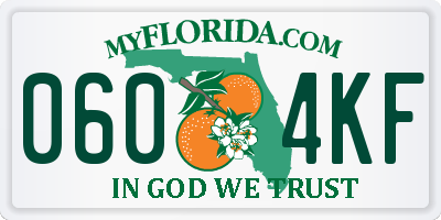 FL license plate 0604KF