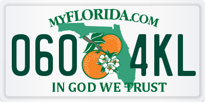 FL license plate 0604KL
