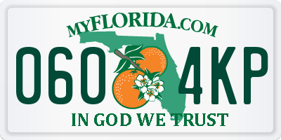 FL license plate 0604KP