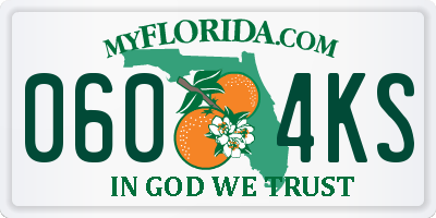 FL license plate 0604KS