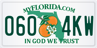 FL license plate 0604KW
