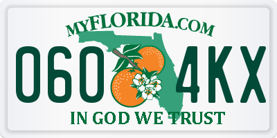FL license plate 0604KX