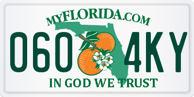 FL license plate 0604KY