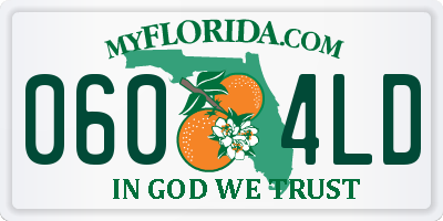 FL license plate 0604LD