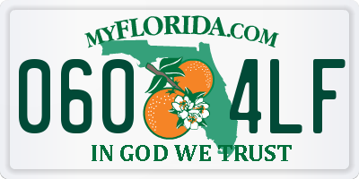 FL license plate 0604LF