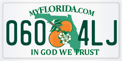 FL license plate 0604LJ