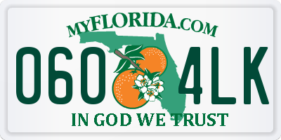 FL license plate 0604LK