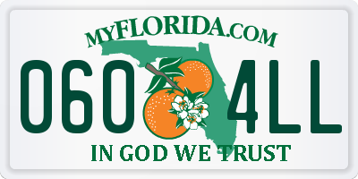 FL license plate 0604LL