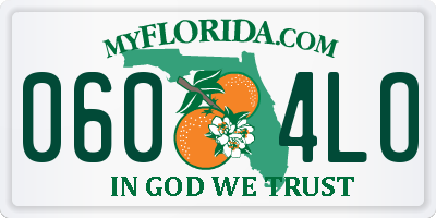 FL license plate 0604LO