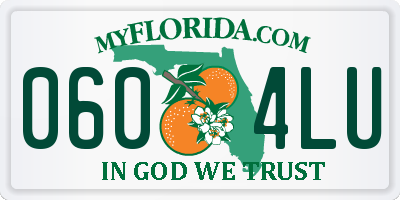 FL license plate 0604LU