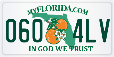 FL license plate 0604LV
