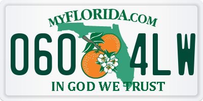 FL license plate 0604LW