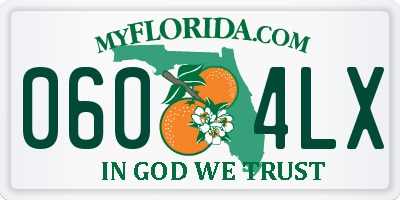 FL license plate 0604LX