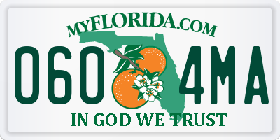 FL license plate 0604MA