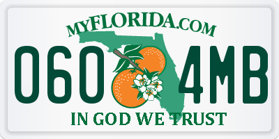 FL license plate 0604MB