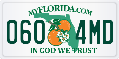 FL license plate 0604MD
