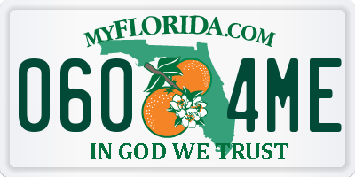 FL license plate 0604ME