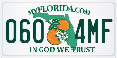 FL license plate 0604MF