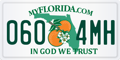 FL license plate 0604MH