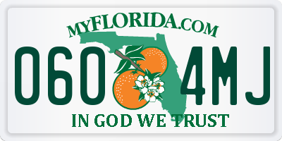 FL license plate 0604MJ