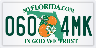 FL license plate 0604MK