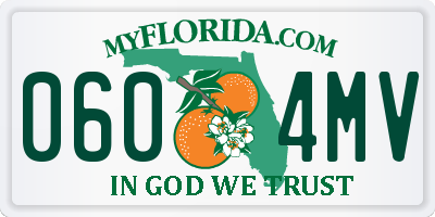 FL license plate 0604MV