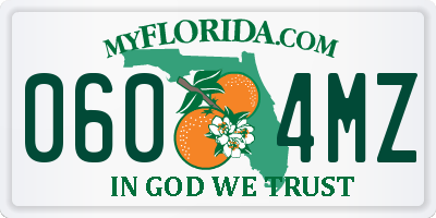 FL license plate 0604MZ